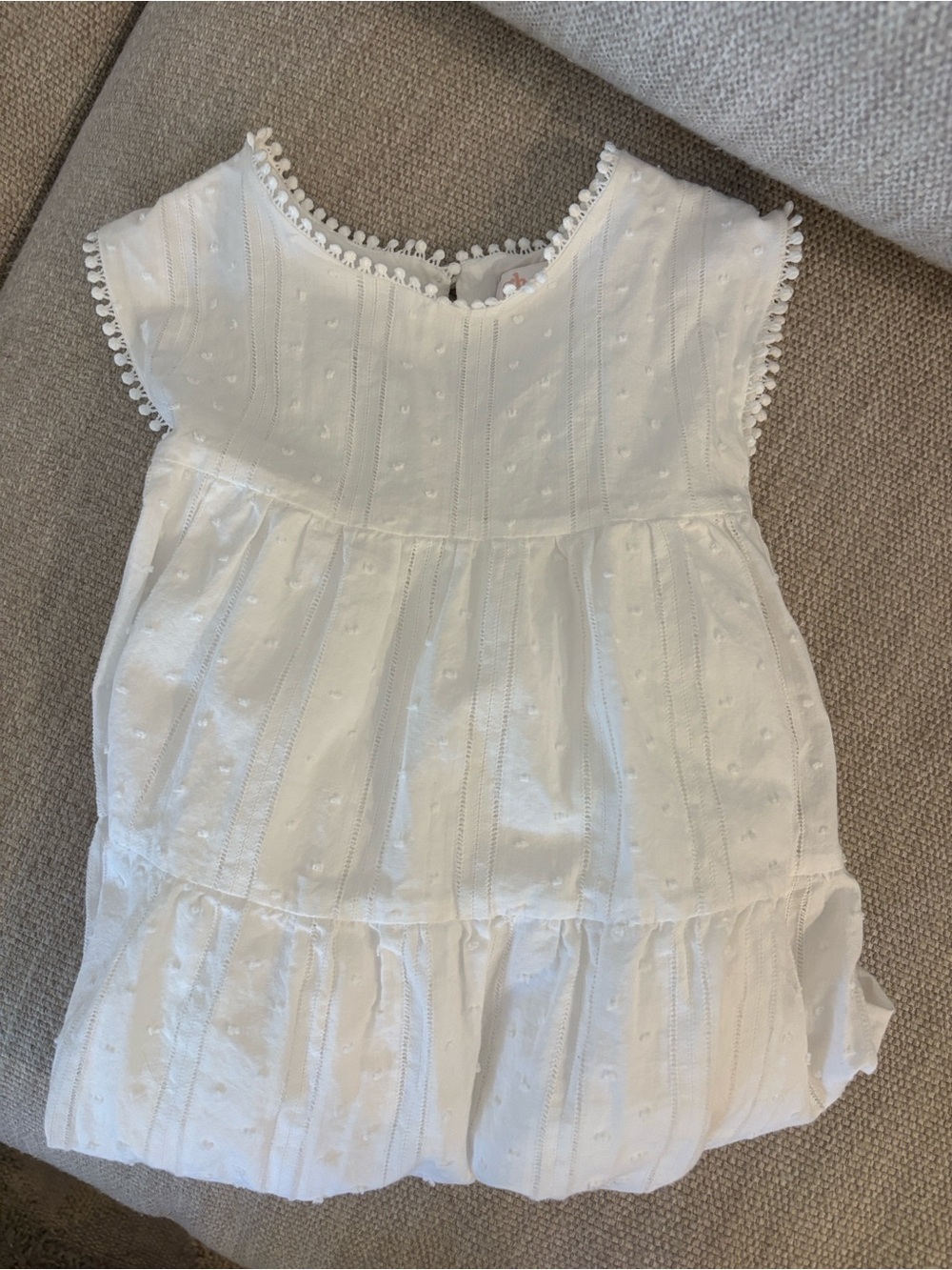GB girls Creamy White Tiered A-Line Eyelet Skirt